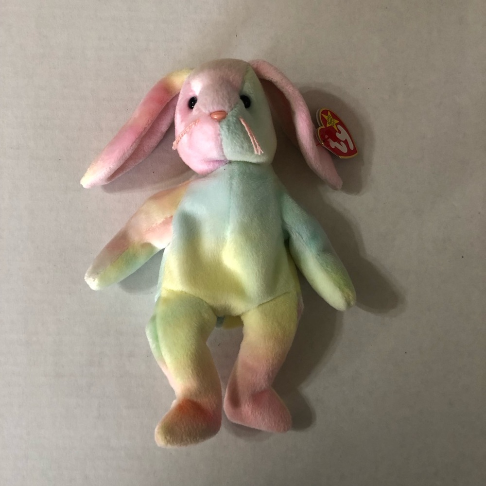 Ty Original Beanie Babies 1998 Hippie Easter Bunny Rabbit plushie stuffed toy